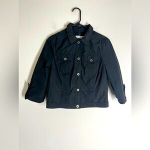 Apanage Femme Bohemian Black Blazer Button Front Size 10